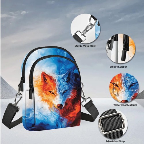FyLybois Sac à Bandoulière pour Femmes Sac de Téléphone Portable Casual Sacs à Bandoulière Portefeuille... - Photo 5 sur 6