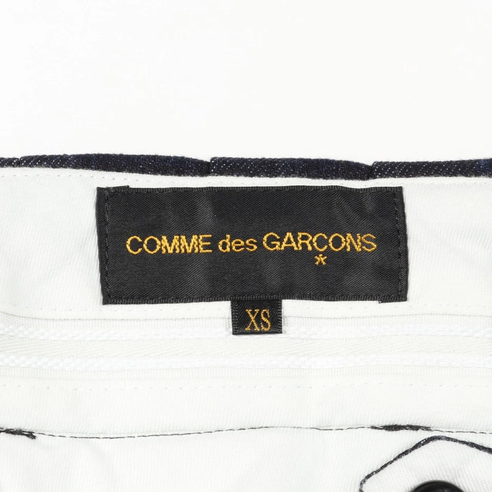 Pantalones cortos de mezclilla COMME des GARCONS GH-P007 seda algodón azul marino talla XS usados para mujer Foto 3 de 4
