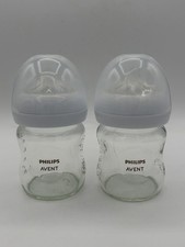 Philips Avent Glass Natural Baby Bottle with Natural Response Nipple 4oz Set