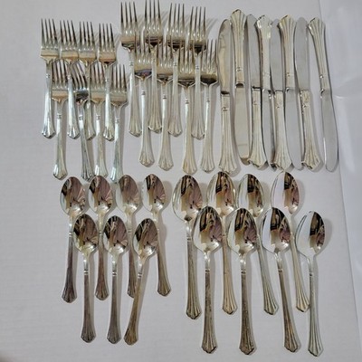Vintage Retroneu CENTURY Stainless Flatware 39 Piece Lot Knives Forks Spoons