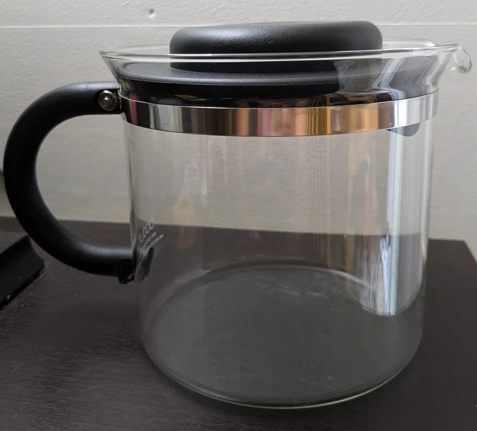 Bodum Glass Tea Infuser Clear with Black Handle Replacement With Lid - Image 3 of 4