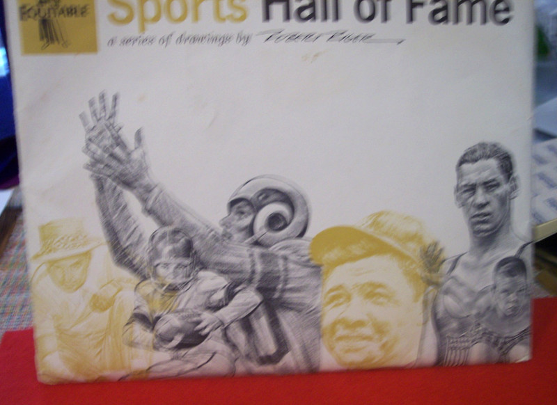 1960'S EQUITABLE SPORTS HALL OF FAME SERIES OF DRAWINGS 20 CT BY ROBERT RIGER