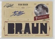 2012 Playoff Prime Cuts Timeline 6/10 Ryan Braun #44 Auto q3x