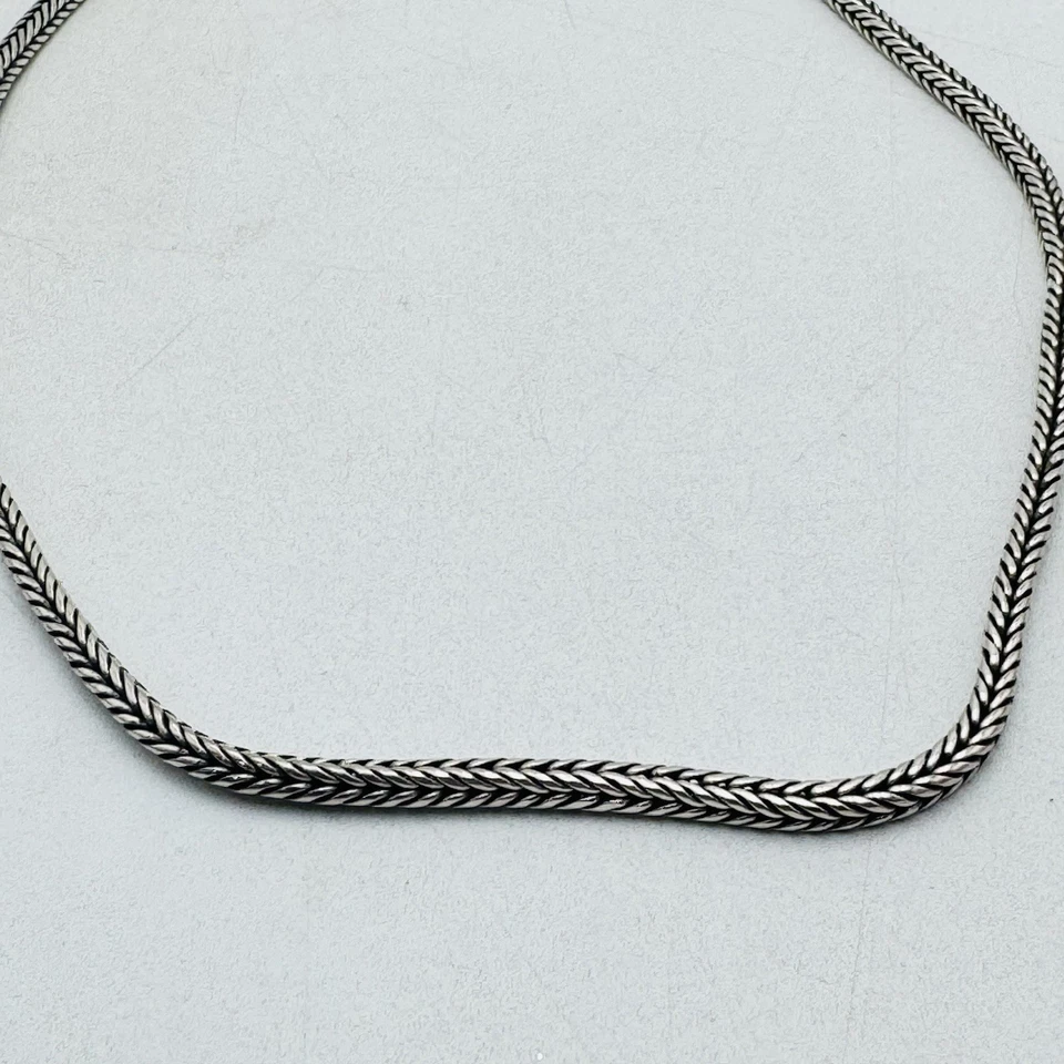 BA Suarti Bali Sterling Silver Tribal Woven Wheat Woven Chain - Image 3 of 4