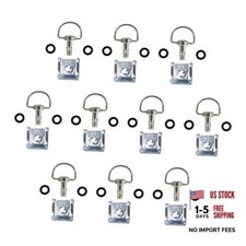 Motorcycle Race Fasteners Quick Release 14mm D-Ring 1/4 Turn 14MM Sliver