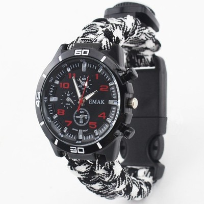 EMAK Survival Watch Camping Outdoor Medical Multi-functional Compass Thermometer