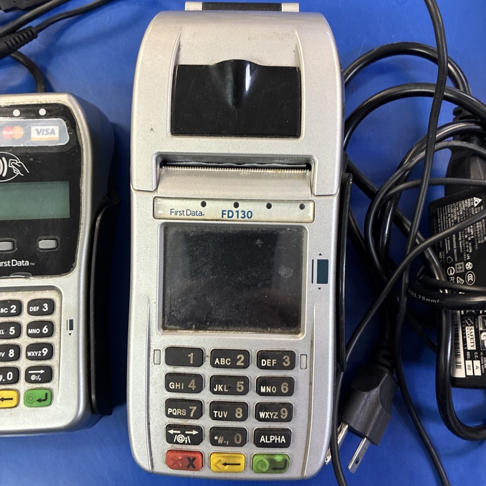 First Data FD130 Credit Card Machine With Power Supply and FD35 PIN pad ...