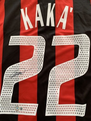 Ricardo Kaka Signed Milan Jersey #22 XL - Beckett Authenticated