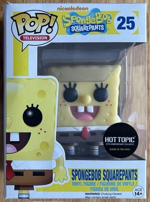 Funko Pop! 25 Hot Topic Exclusive GITD Spongebob Squarepants, New In Damaged Box