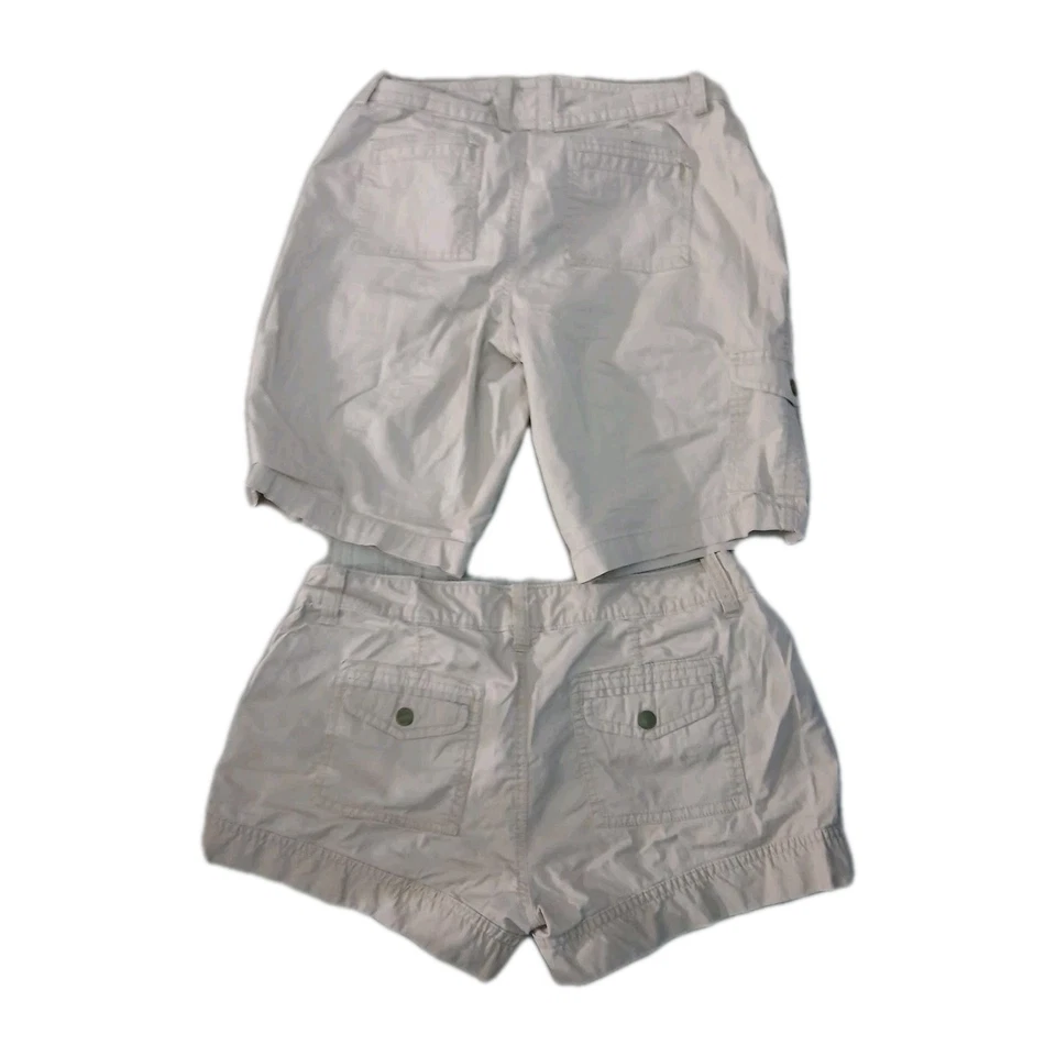 2 Old Navy Everyday Casual Flat Front Women's Size 4 Khaki Shorts ( One Longer - Image 4 of 4