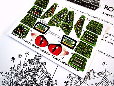 MOTU Masters of the Universe Night Stalker replacement Sticker Stickers ...
