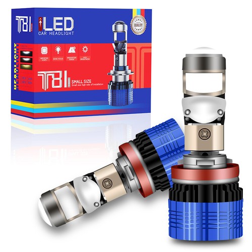2X H11 Mini Compact LED Projector Lens Headlight Bulbs Low Beam 100W 6000K RHD - Picture 14 of 17