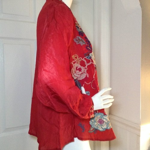 NWT Johnny Was "L" Applique Marcia Blouse, Bohemian Chic, TrendingStyle, Couture - Picture 2 of 6