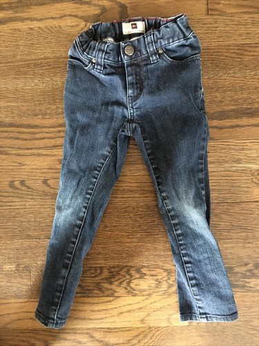 Tea Collection Girls' Skinny Jeans 4 Denim Pants Adjustable Waist EUC - Picture 3 of 6