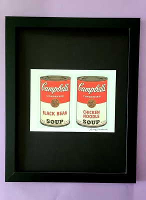#ad Andy Warhol Vintage 1984 quot; CAMPBELL#x27;S SOUP quot; Print Signed Mounted and Framed $149.00