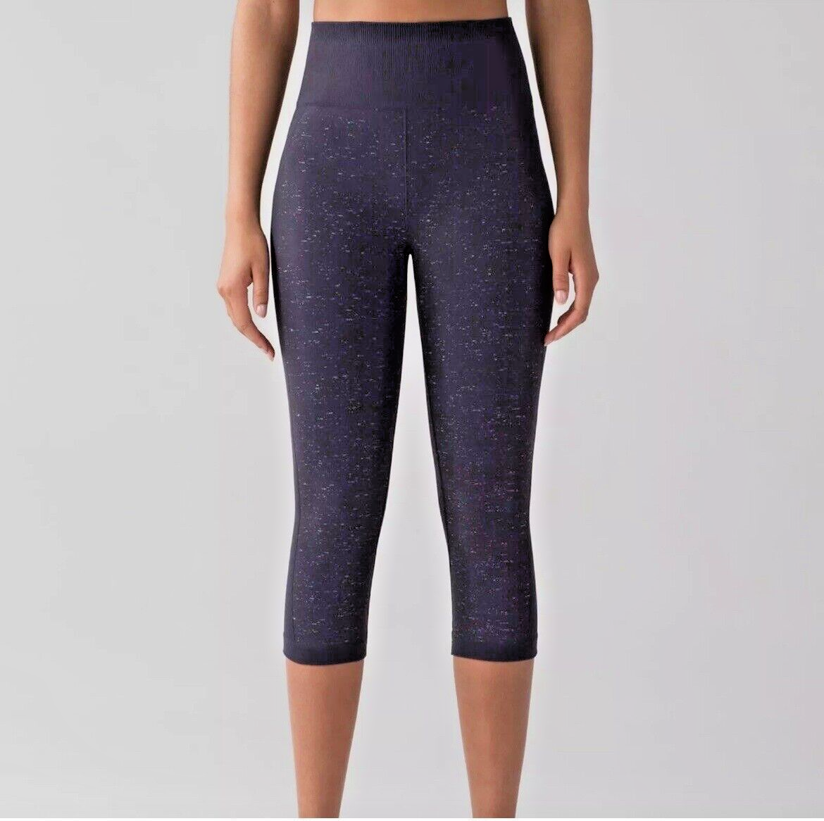 Lululemon Leggings Seamless Speckled Navy Blue Size Cropped High