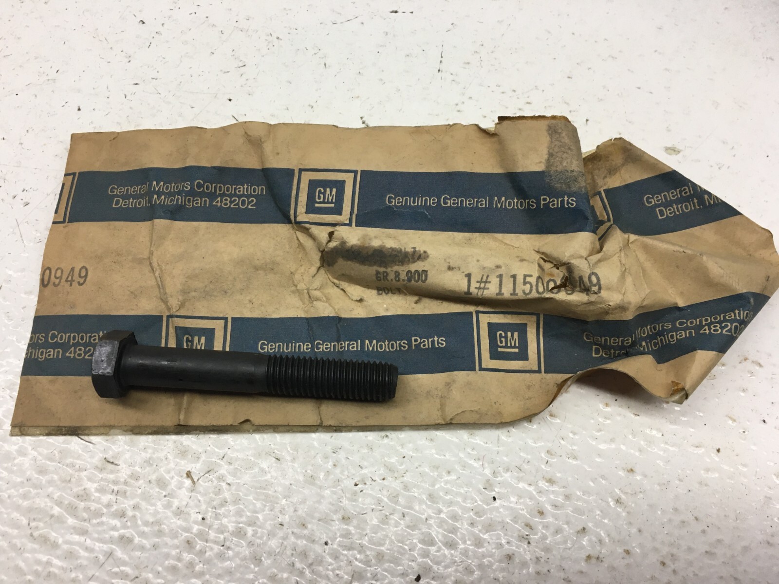 GM NOS 1985 1986 A Body Engine & Transmission Mounting Hex Bolt 