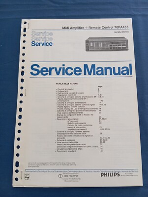 PHILIPS 70FA455 SERVICE MANUAL ORIGINAL Midi Amplifier REPARATURSCHEMA !