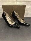 Kelly & Katie Natalie Shiny Black Elegant Leather Heels Pumps, Size 7 — photo 2