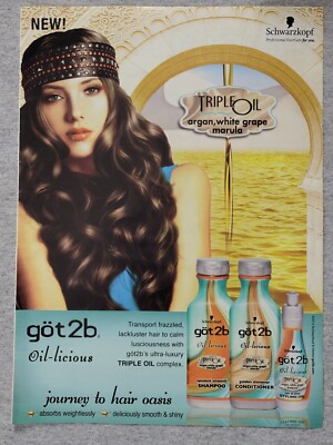 2013 Magazine Advertisement Page Got2b Oil-Licious Shampoo Conditioner Print Ad