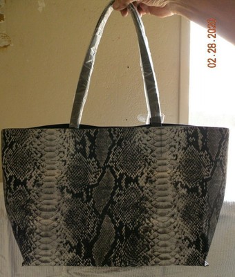 summer & rose faux snakeskin tote
