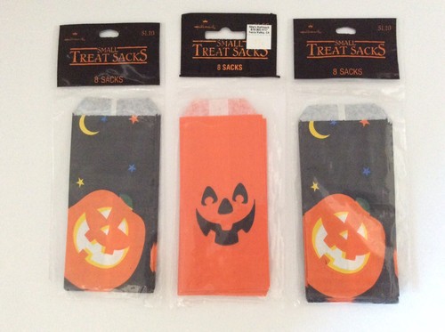 Vintage Hallmark Halloween Trick or Treat Papiertüten Süßigkeiten Säcke Tüten JOL NEU