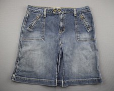 Vintage 2003 Women's Gap Denim Jean Skirt A-Line Zipper Pocket Medium Wash Sz 10