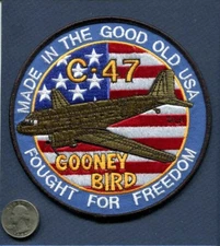 C-47 SKYTRAIN Gooney Bird WW2 USAF AAC Douglas US Army Air Corps Squadron Patch