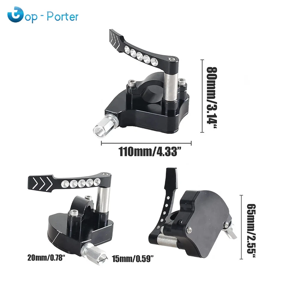 04-09 para Yamaha YFZ450 YFZ 450 montaje de acelerador de pulgar fácil tracción aluminio negro Foto 2 de 4