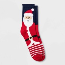 1 pair adult Santa Crew Socks Xmas Stocking Stuffer Gift