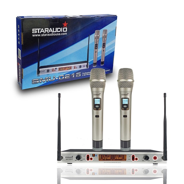 Staraudio 2 Channel Uhf Wireless Microphone System 2ch Party Stage Handheld Mic For Sale Online Ebay