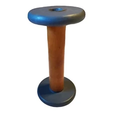 Antique 7.25" Wooden Industrial Textile Thread Spool/Bobbin