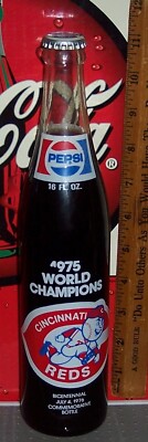 1975 PEPSI - COLA CINCINNATI REDS WORLD CHAMPIONS 16 OZ GLASS