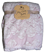 NEW Adirondack Baby Blanket Flower Flowers Rose Roses Girls 30"x40" Light Mauve