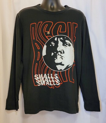 Notorious BIG Biggie Smalls Long Sleeve Black Graphic T Shirt NWOT