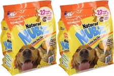  pack of 2 Nylabone Natural Nubz Edible Dog Chews 22ct. 2.6lb/bag -Total