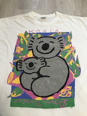 【美品】Koala Momo 長袖シャツ 絵画 アート Vintage Koala 89 t-shirt Down Under Australia Size L | eBay