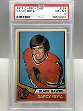 1974-75 O PEE CHEE DARCY ROTA #269 RC PSA 8 *POP 16