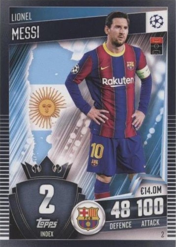 2020-21 Topps Match Attax Lionel Messi Ballers #BA11 + Super Skill