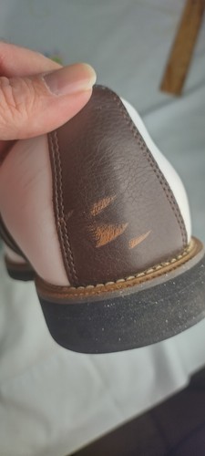 Dunlop Dry Classic Saddle Mens Leather Golf Shoes Size 9 M4750C White and Brown - Picture 6 of 19