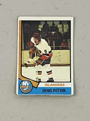 1974 -75 Topps Denis Potvin #195 VG Low Grade Rookie RC HOF New York Islanders 