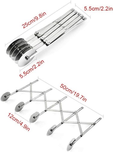 Durable 5-Wheel Stainless Steel Pastry and Pizza Slicer for Baking Perfection - Photo 5/9
