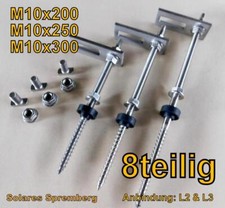 1-50x Stockschrauben M10x200-300 Edelstahl A2 Hammerkopfschraube 8teilig L2 L3