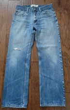 Levis Men's 505 Striaght Fit Denim Blue Jeans Size 22x30