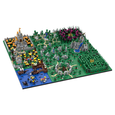 Fictional World with 9s Medieval Town Castle Forest 6265 Pieces Build New