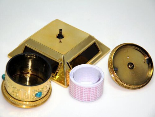 Solar or Battery Buddhist OM Mantra Prayer Wheel Energy FENG SHUI from Tibetan - Bild 2 von 5