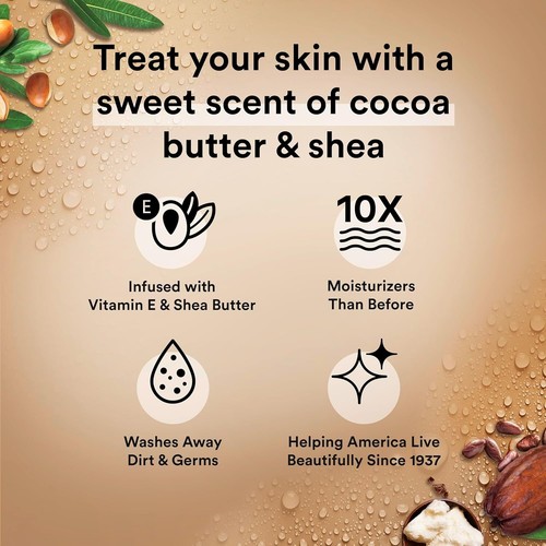 6 Suave Moisturizing Body Wash,Cocoa Butter and Shea,Vitamin E Extract,Hydrating - Picture 2 of 10