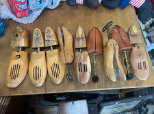 Lot of Vintage Wooden Shoe Stretchers  5 Pairs  Florsheim  More
