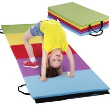 Foldable Gymnastics Mat Portable 6'x2.5' Tumbling Mat for Kids for Activity Play