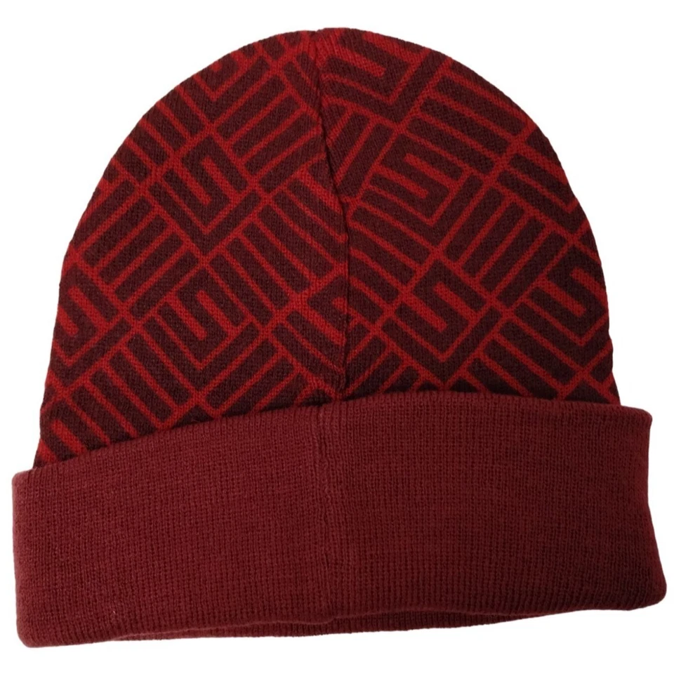 Gorro Rocksmith Calavera Gorra Toque Rojo Granate Diseño Artístico Invierno Hombre Estilo Foto 2 de 4